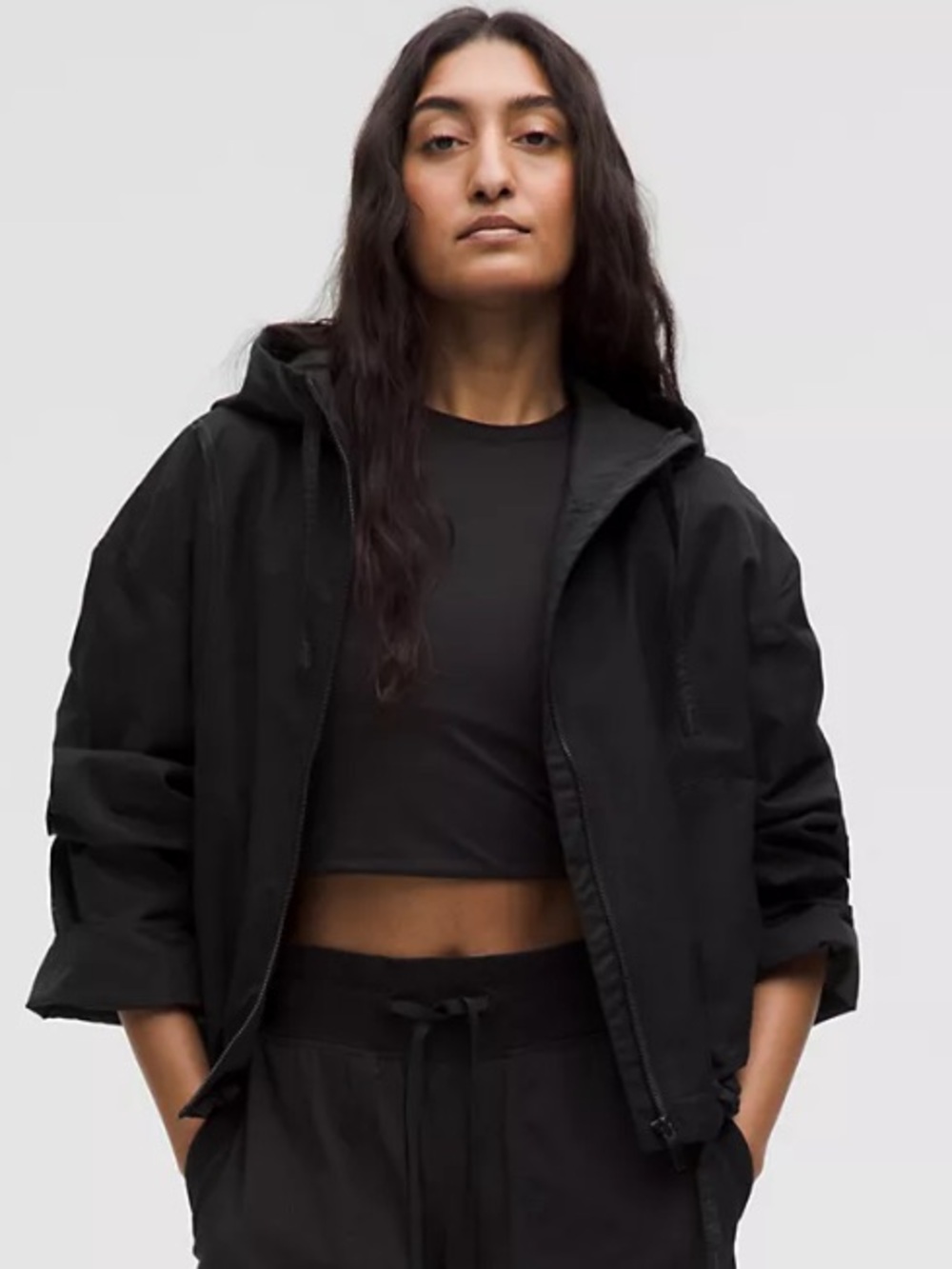 lululemon Water Resistant Cropped Hooded Jacket